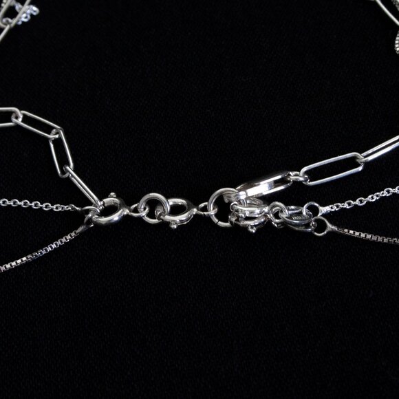 Multistrand Clasp, Sterling Silver Spring Clasp Stamped 925, 2 or 3 Strand Clasp - Picture 6 of 7